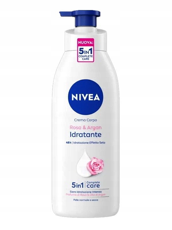 NIVEA Nivea balsam do ciała 500 ml nawilżający róża i argan Idratante — Składniki i ocena