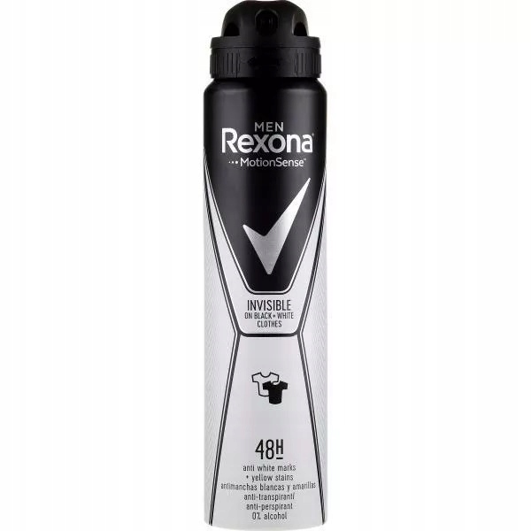 Rexona MEN Rexona Men Invisible Antyperspirant w sprayu 48h 200ml — Składniki i ocena
