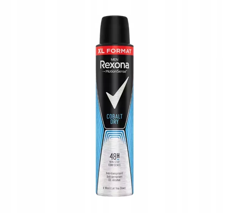 Rexona MEN REXONA MEN MOTION SENSE COBALT DRY ANTYPERSPIRANT SPRAY 48h 200ML — Składniki i ocena