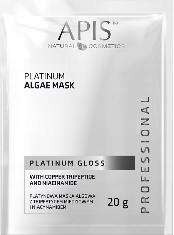 APIS Apis Platinum Gloss Platynowa maska algowa z tripeptydem i niacynamidem 20g — Inhaltsstoffe i ocena